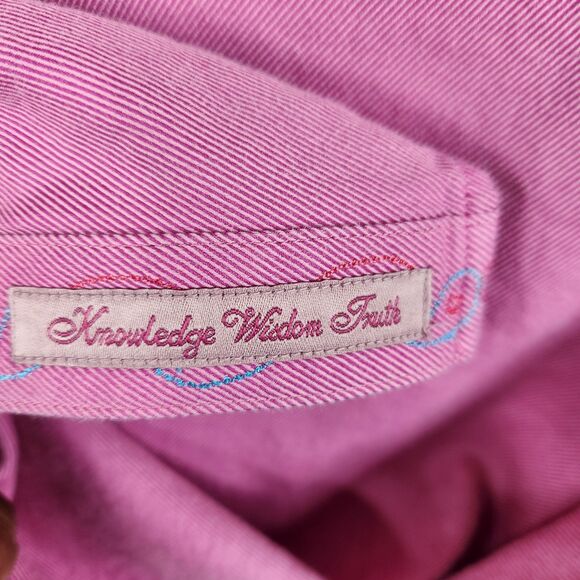 Robert Graham Womens Long Sleeve Pink Paisley Cuff Button Down Shirt Large - Picture 8 of 9